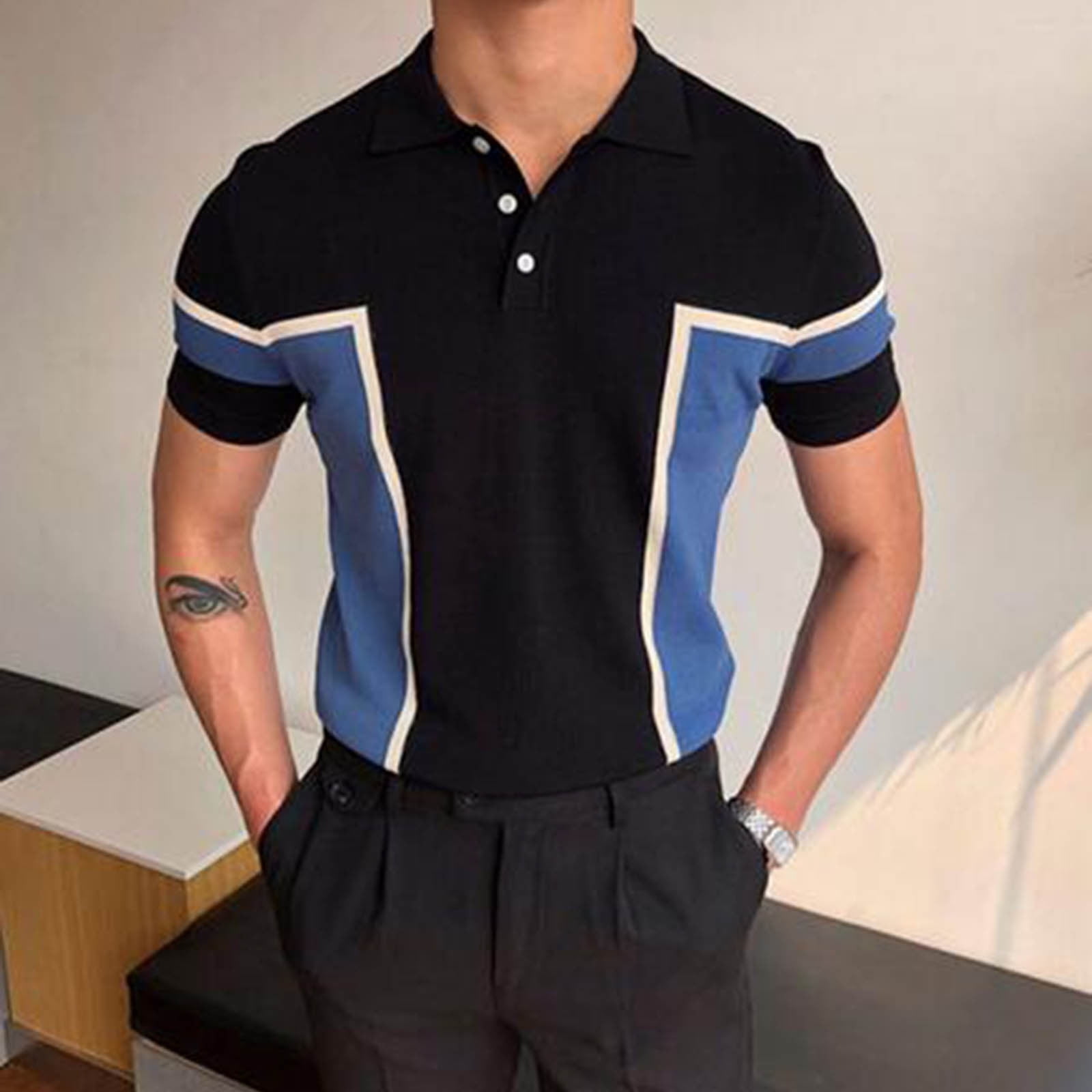 Mens Polo Shirt Short Sleeve Golf 