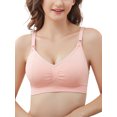 thumbnail image 2 of Kmbangi Women's Maternity Nursing Bra, Solid Color Breast-Feeding Bra with Side Adjustable Straps, 2 of 4