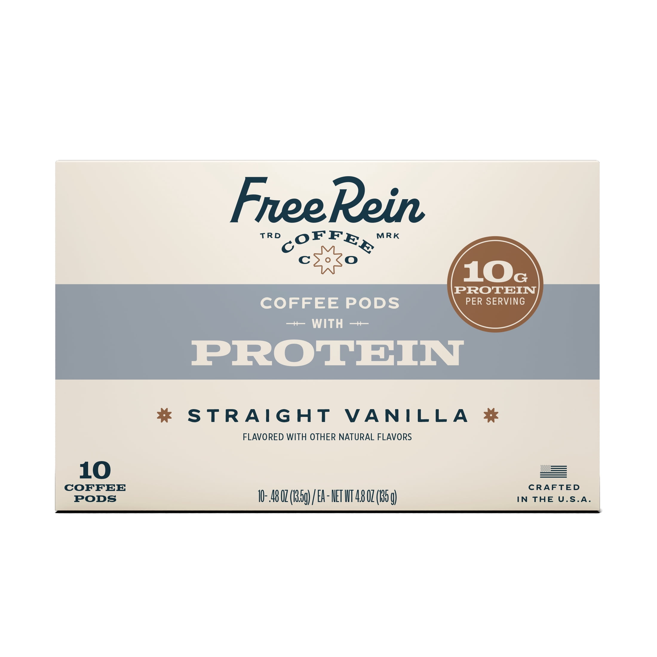 Free Rein Coffee Company Vanilla Protein Pods (10 Count)