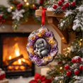 thumbnail image 4 of Pxyqht Animal Theme Print Acrylic Christmas Hanging Trinket Light Weight Pendant Tree Wreath Wall Ornament For Household Indoor Xmas Party Interior Styling, 4 of 6