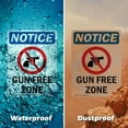 thumbnail image 6 of (2 Pack) Gun Free Zone OSHA Notice Sign 12 Inch X 18 Inch Indoor / Outdoor Rust-Free Aluminum Metal Signs for Workplace, Workshop, and Construction Site, Made in the USA, 6 of 8