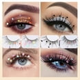 thumbnail image 3 of 1 Pair Artificial Sequined False Eyelashes Extension Fake Eyelashes Set For Halloween Party Cosplay, 3 of 9