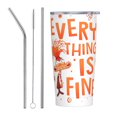 thumbnail image 1 of Vaso de 20 oz con tapa y pajita de Inside Out, nueva taza de café aislada con tapa de pajita, vaso de café de acero inoxidable para el trabajo, el hogar, el exterior, el automóvil, taza de acero, 1 of 1