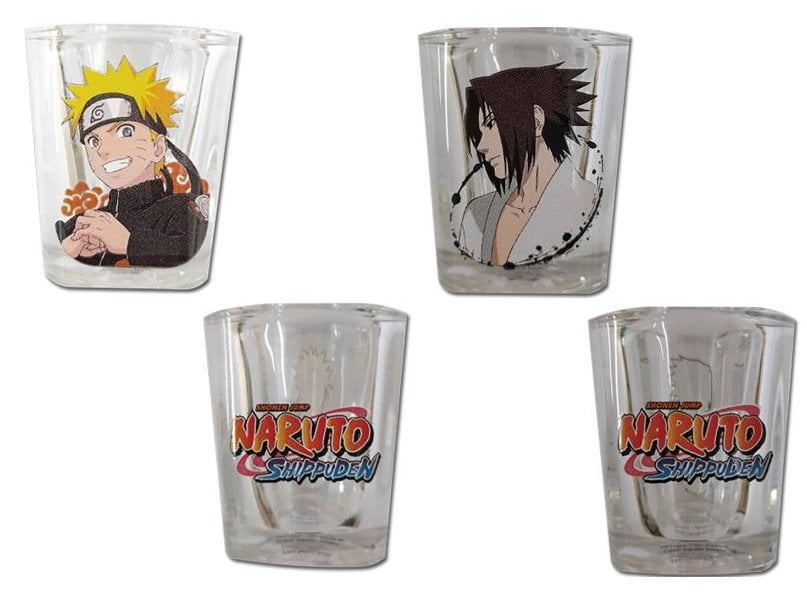 Naruto Shippuden Sasuke Anime Shot Glass Set (2 Shot Glasses