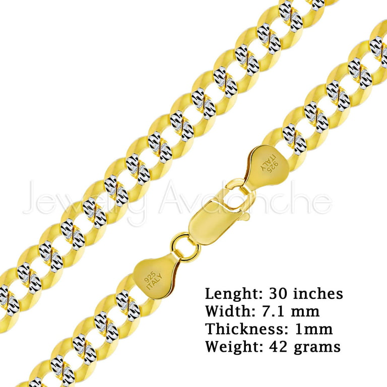 Wholesale Gold over Sterling Silver Double Diamond Cut Curb Chain,  Wholesale Bulk Necklace Chains, Jewelry Making Chains Supplies Wholesaler