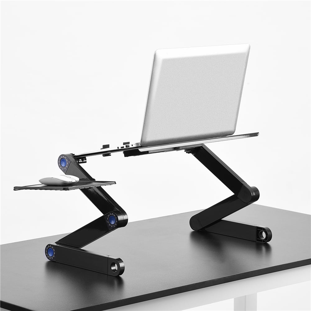 360° Adjustable Foldable Laptop Desk Table Stand Holder w/ Cooling Dual Fan US 