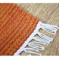 thumbnail image 3 of Rugsotic Carpets Eco-Friendly Woven Hand Woven Kilim Flat Weave Dark Orange Solid Area Rug, 10'x10' Square, Antimicrobial, 3 of 5