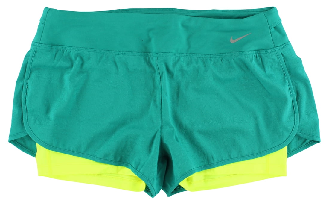 Nike Women's Dri-Fit Printed 4" Rival Running Shorts Blue Sz XS 825859-315