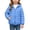 Blue, variant on Winter Puffer Coat with Bear Ears for Boys Girls, Long Sleeve Hooded Zip Up Cotton Outerwear Jacket with Pockets, Red 6-7 Years