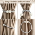 thumbnail image 3 of Gris - Abrazaderas para cortinas, juego de 4 abrazaderas magnéticas para cortinas, accesorios para cortinas y persianas, ideal para decoración del hogar, la oficina y el comedor., 3 of 5