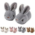 thumbnail image 5 of LNMQLPDBS Toddler Slippers Boy and Girl Bunny Slippers Plush Cute Non-Slip Warm Winter Shoes Suitable for indoor and outdoor Kids Slippers Grey, 5 of 7