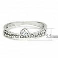 thumbnail image 6 of Rings for Women Silver 316L Stainless Steel DA153 - AAA Grade Cubic Zirconia in Clear, 6 of 6