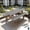 Black-BK-clearacne, variant on Dyegold Patio Furniture Cover Set 3 Piece Waterproof Outdoor Table and Chair Protector for Picnic Bench 72x30 Inch Black