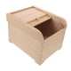 thumbnail image 4 of Contenedor de arroz para almacenamiento en seco con tapa deslizante, contenedor de madera para alimentos, almacenamiento de arroz Beige, 4 of 9