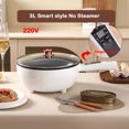 thumbnail image 1 of DMWD Wok Électrique Multifonction 3L pour Sauté, Poêle Antiadhésive, Cuiseur Vapeur Intelligent Sans Fumée, Fondue Chinoise, Ragoût, Chauffage de Cuisson, 1 of 5