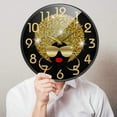 thumbnail image 3 of Dreamtimes Beautiful Black Woman with Golden Hair Sunglasses Print Round Wall Clock, 10 Inch Silent Battery Operated Quartz Analog Quiet Desk Clock for Home,Office,School, 3 of 7