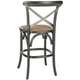 thumbnail image 4 of SAFAVIEH Eleanor X-Back Bistro Rustic Counter Stool with Footrest, Distressed Hickory, 4 of 5