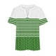 thumbnail image 4 of Camisetas Casuales de las Mujeres Largo Casual Impreso Cuello Redondo Suelto Top, Camiseta de Verano de Manga Corta, 4 of 5