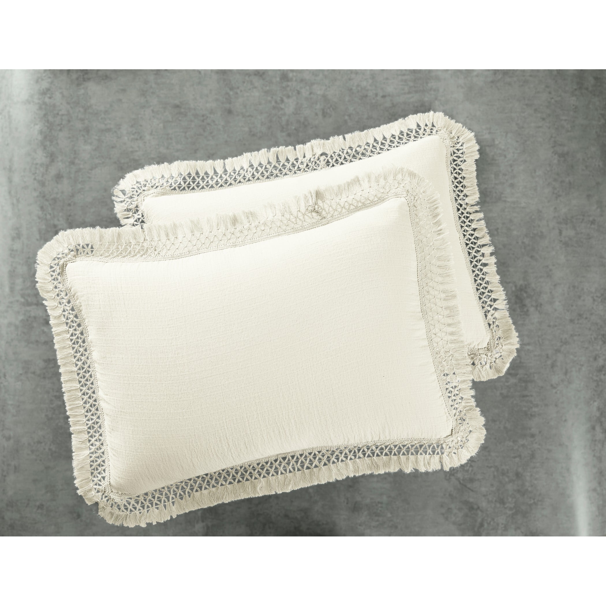 BHG Solid Color Vanilla Dream Textured Matelassé Full/Queen Duvet Cover Set, No Fill
