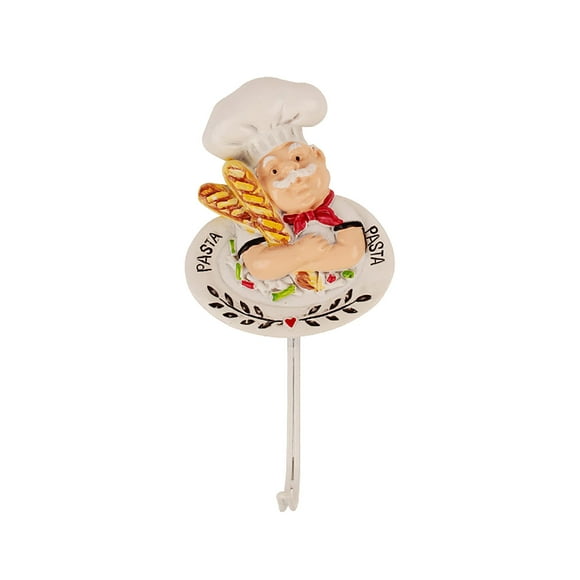 Ganchos para la cocina con forma de chef de dibujos animados, perfectos para colgar ropa, abrigos, sombreros y pasta de restaurante.
