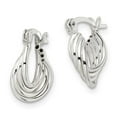 thumbnail image 2 of Sterling Silver Polished Triple Circle Hoop Earrings, 2 of 3