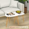 thumbnail image 3 of Bambloom Modern White Coffee Table Set of 2,Nesting Side Table for Living Room，21.7"L x 21.7"W x 17.7"H, 3 of 8