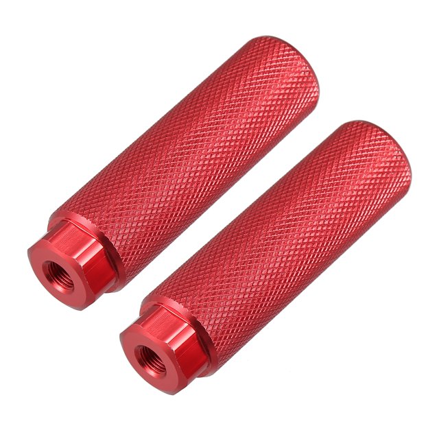 Par Trasero Estriberas Estriberas Reposapiés para Bicicleta Ajuste 3/8 Pulgadas Ejes rojo