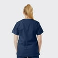 thumbnail image 5 of SPECTRUM UNIFORMS Scrub Tops Medical Unisex V-Neck Yoga Soft Fabric Medical Professionals Hospital and Lab Workwear Nurse Top Navy Blue, 5 of 5