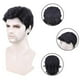 thumbnail image 2 of Men Short Black Straight Hair Natural Synthetic Full Wigs, 2 of 5