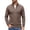 Brown, variant on hoksml Men's Full Zip Knit Cardigan Stand Collar Long Sleeve Casual Soft Lightweight Sweater Jacket for Daily Comfort