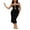 Black, variant on Michellecmm  Women Skirt Set, Strapless Backless Hollowed Tube Top with Long Skirt