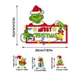 the Grinch Christmas Decorations Merry Christmas Word Plaque Wooden Hanging Oddjob Letter