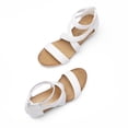 thumbnail image 3 of Sandalia DREAM PAIRS NINI-3 Blanca con Tiras Elásticas y Cuña de 6 cm, 3 of 5
