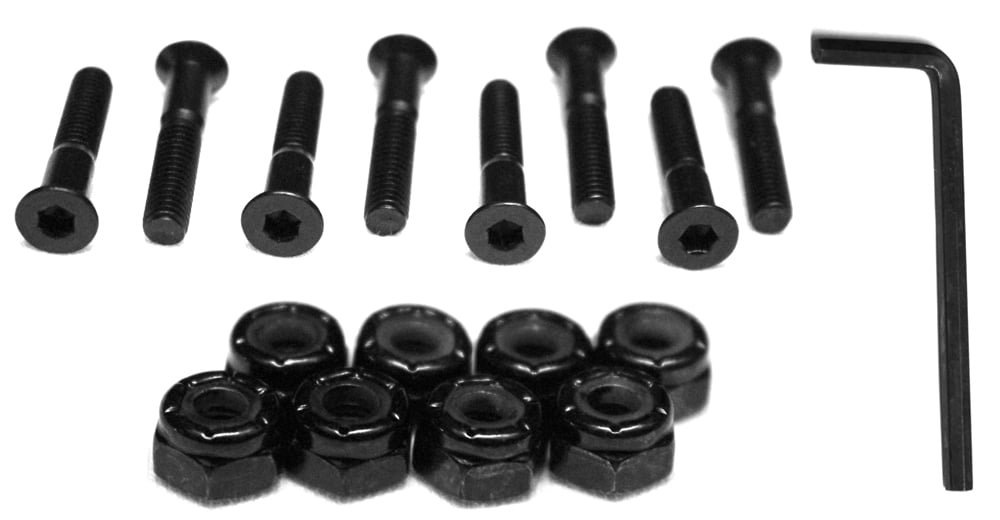 SKATEBOARD HARDWARE 1 in ALLEN 1 SET NUTS & BOLTS With Wrench