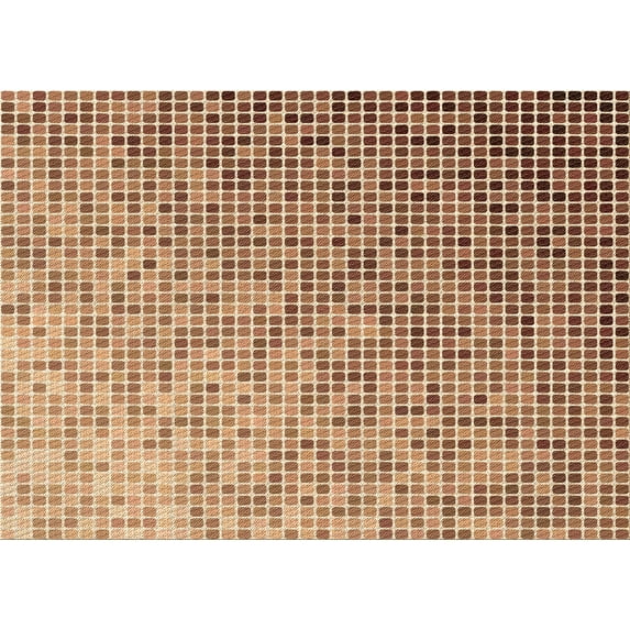 Ahgly Company Machine Washable Indoor Rectangle Transitional Mahogany Brown Area Rugs, 7' x 9'