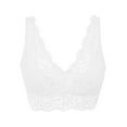 thumbnail image 4 of Bras for Women,Bra Lace No Underwire Lingerie Back Support Bra for Comfortable Wear,Sports Bras for Women,Z01 White,3XL, 4 of 5