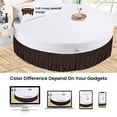 thumbnail image 4 of SGI Bedding Round Bed Skirt |Wrap Around Microfiber Bed Skirt | Fade Resistant, Wrinkle Free, Anti-static, Decorative, Extra Storage Space, Clutter-Free | 84" Diameter / 12" Drop, Chocolate, 4 of 8