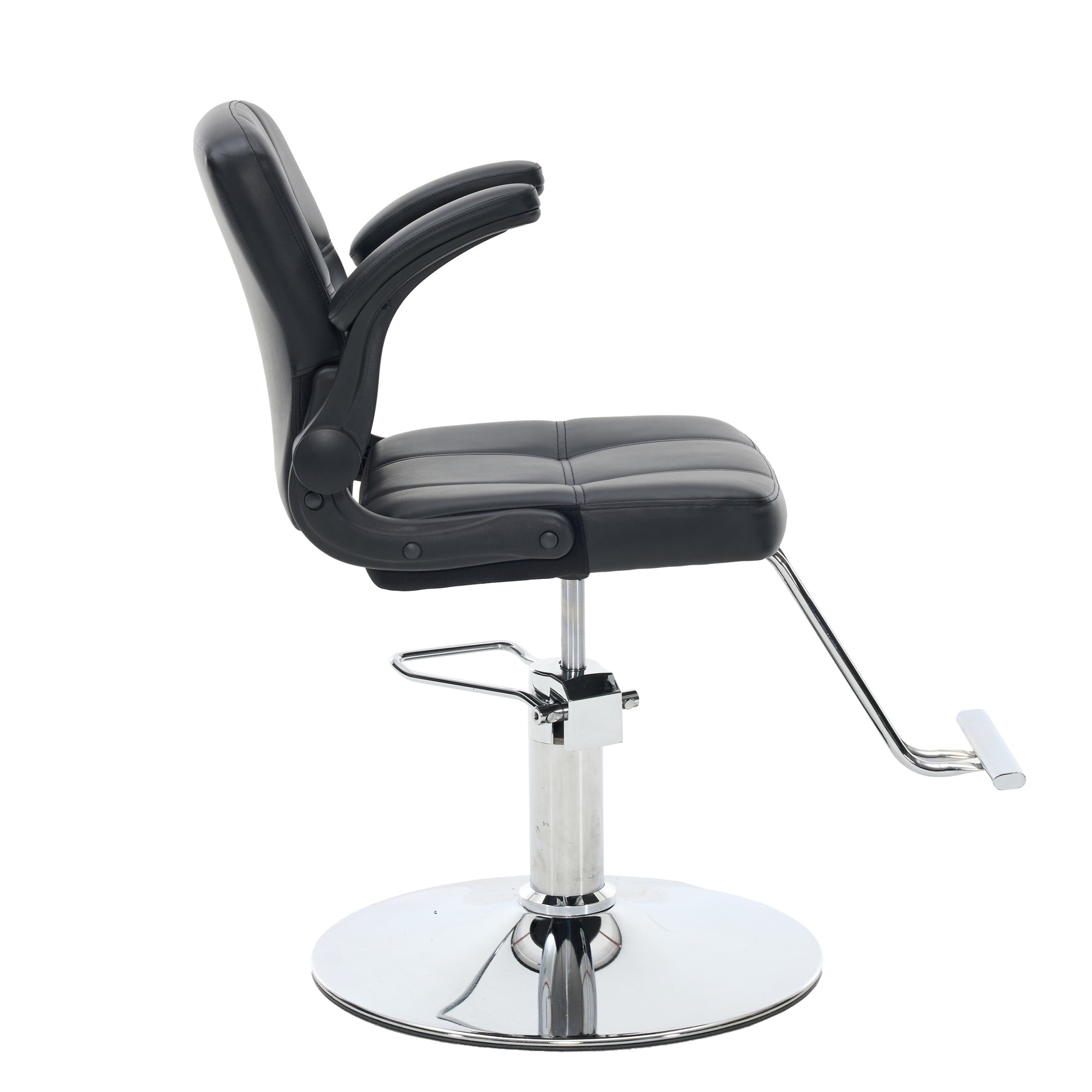 Noble House Hydraulic Height Adjustable Salon Styling Chair, 360° Swivel Barber Chair, Black