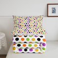 thumbnail image 5 of Feelyou Boho Multicolor Dot Full Size Comforter Sets, Cartoon Polka Print Bedding Comforter Set, White Purple Orange, Halloween Reversible, 3 Pieces, 1 Comforter and 2 Pillowcases, 5 of 7