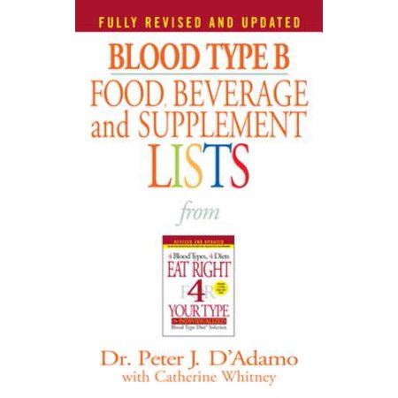 Blood Type B Food, Beverage and Supplement Lists -