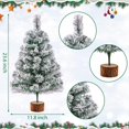 thumbnail image 2 of Árbol de Navidad GlyinnHe 60 cm Verde con Nieve Flocada y Soporte, 2 of 7