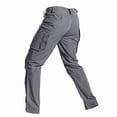 thumbnail image 4 of Zimjoy Men's Hiking Cargo Pants Waterproof Tear Resistant Work Pants Zipper Pockets Regular Fit Tactical Trousers with Belt Loop,Gray 2XL, 4 of 8