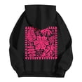 thumbnail image 6 of COMVALUE Cute Hoodies Women Teen Girls Y2k Preppy Floral Graphic Sweatshirt Embroidered Oversized Hooded Sweater Streetwear (Black, L), 6 of 7