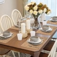 thumbnail image 6 of Lifestance Faux Leather Placemats Set of 6, Waterproof Heat Resistant Non Slip Dining Table Mats, 17x12 inch Rectangle Brown, Indoor Outdoor Use, 6 of 10