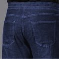 thumbnail image 4 of Jeans For Men Casual Elastic Waist Drawstring Straight Wide Leg Denim Trousers Loose Streetwear All Seasons Mens Pants Blue XXXL, 4 of 9