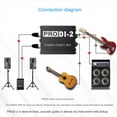 thumbnail image 4 of 2X ProDI-2 Caja Directa EstéReo Pasiva Caja DI de Audio Caja de InyeccióN Directa Bajo Ruido Guitarra Bajo DI Convertidor de Audio de 2 Canales, 4 of 5