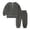 Dark Gray, variant on Nrmvnmi Fashion Toddler Girls Boys Fall Outfits Set White Ribbon Crew Neck Long Sleeve Top And Elastic Waisted Long Pants Set Toddler Loose Comfortable Sweatsuits