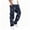 Navy-B, variant on Men's Cargo Pants with Pockets Drawstring Long Trousers Relaxed Fit Stretch Work Pants