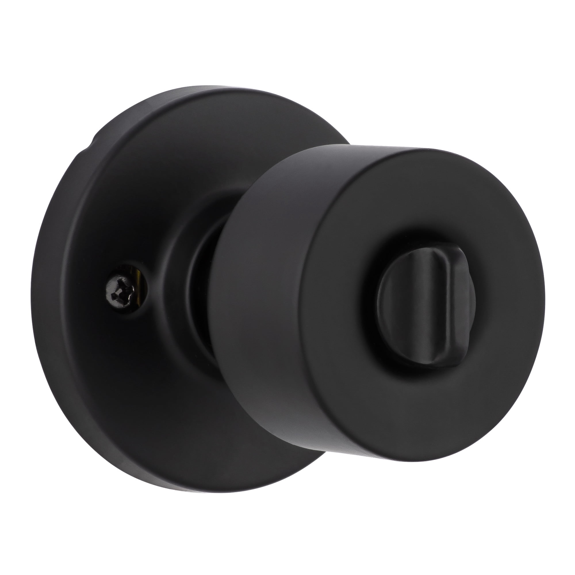 Miseno MLK3080BK Tuscora Shaker Privacy Door Knob Set - Black