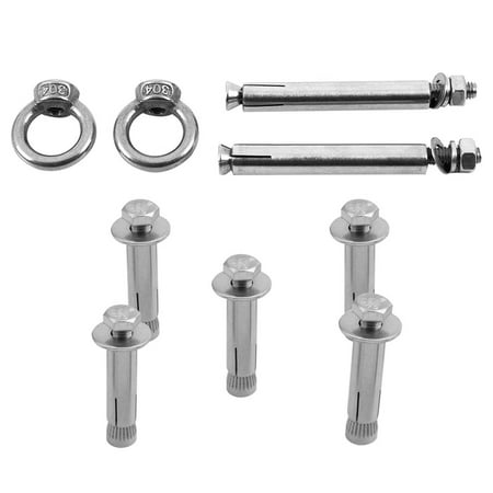 

M6X40mm Hex Head Sleeve Expansion Bolt Anchor Screws 5Pcs with 2Pcs Raw Style Anchor Eye M6 x 82mm